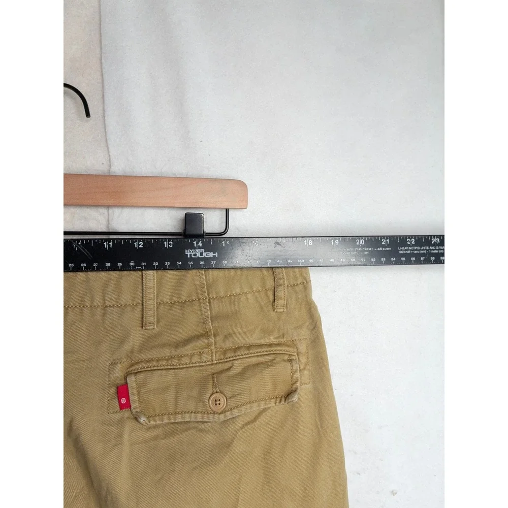 Levis Mens Cargo Pants Tan Khaki Cotton Twill Straight Leg 34x32 12462-0079